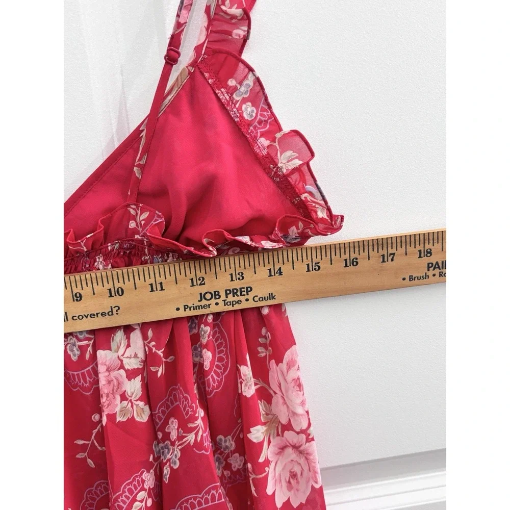 Victoria's Secret Raspberry Pink Peignoir Set Nightie and Robe M Babydoll 0444